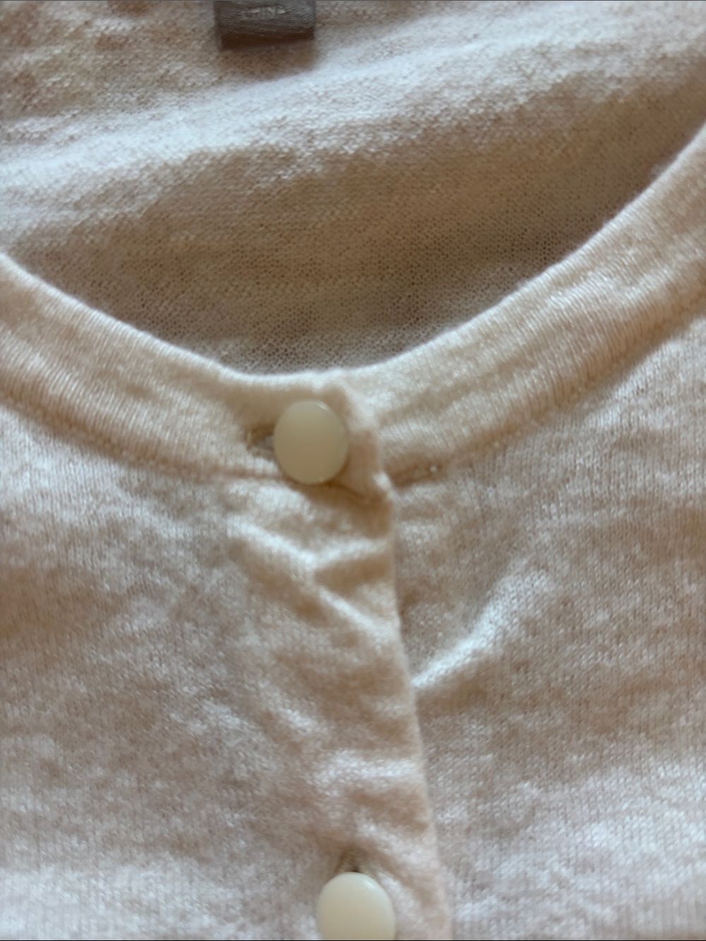 J. Crew pure cashmere 100% . Soft Cream Button-Front Cropped Cardigan - Picture 5 of 5